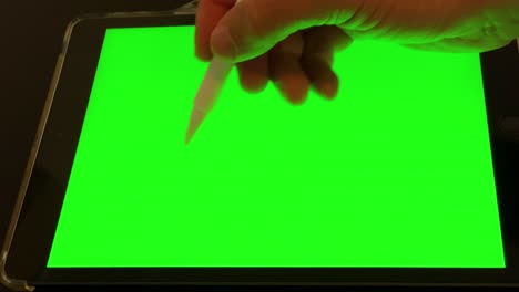 IPad-Green-Screen-Für-Den-Handel-Mit-Werbepräsentationen