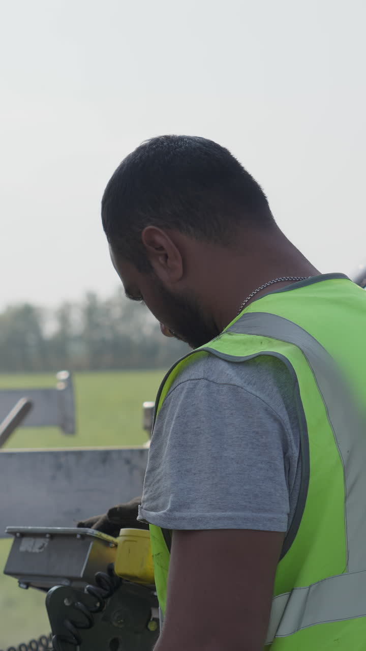 Worker in Safety Vest