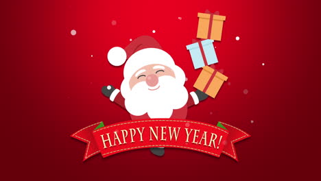 Happy-New-Year-text-with-Santa-Claus-with-gift-boxes