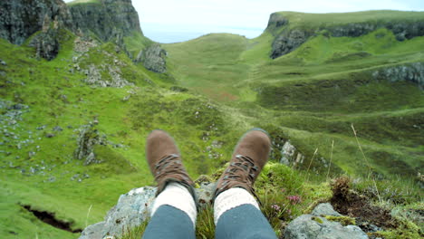 hiking in a beautiful mountain valley