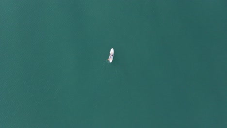 person paddling to the surf with a paddle