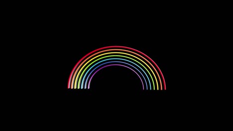 la animación de la apariencia del arco iris de las bolas. arcoiris para la esperanza y el deseo generan el estado de ánimo de optimismo. todo estará bien. símbolo de verano. plantilla para el diseño o fondo para niños