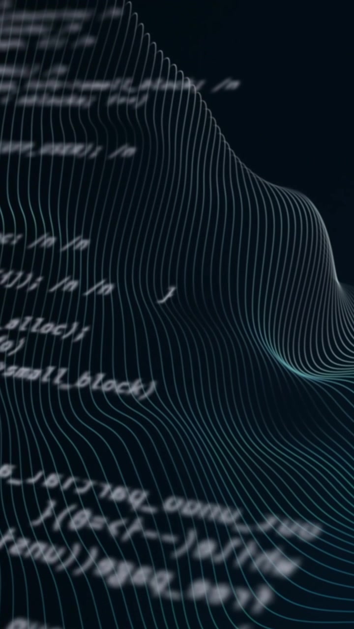 Animation of white lines over data processing