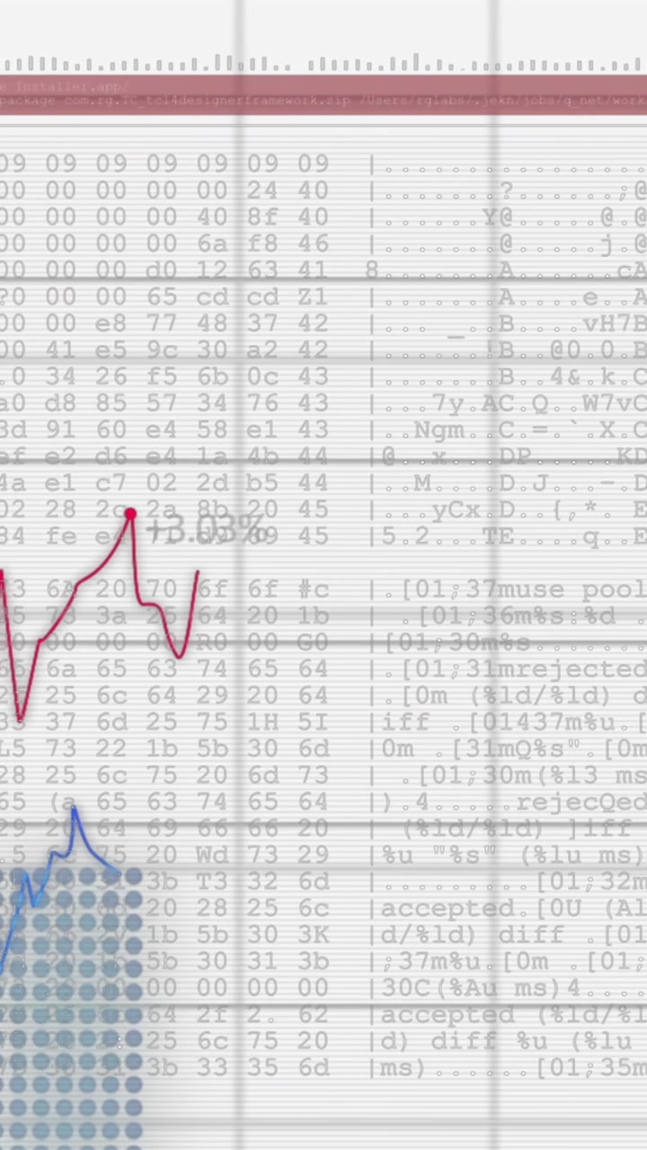 Animazione dell'elaborazione dati su sfondo bianco
