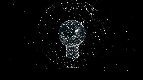 animación del globo y la red de conexiones