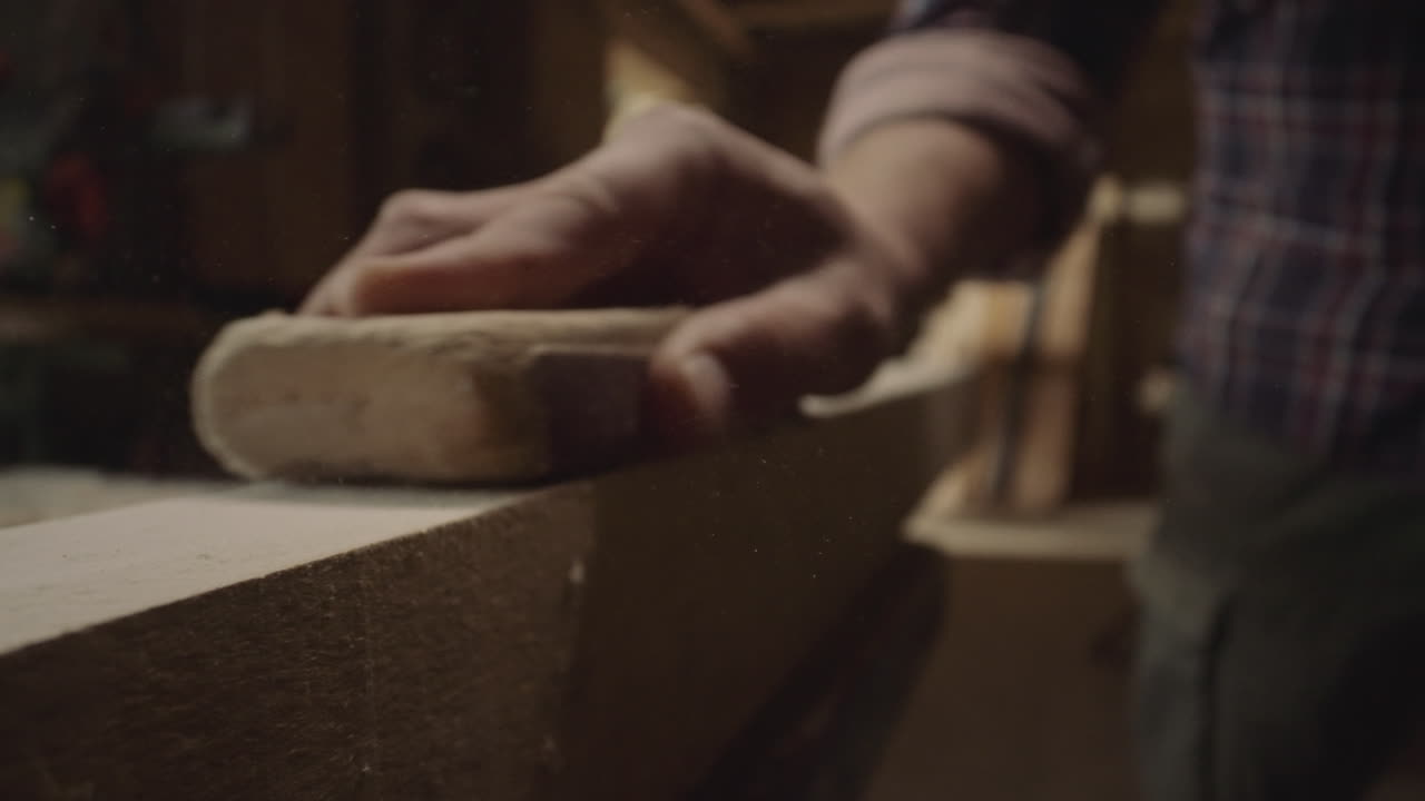 Sanding wood for woodworking