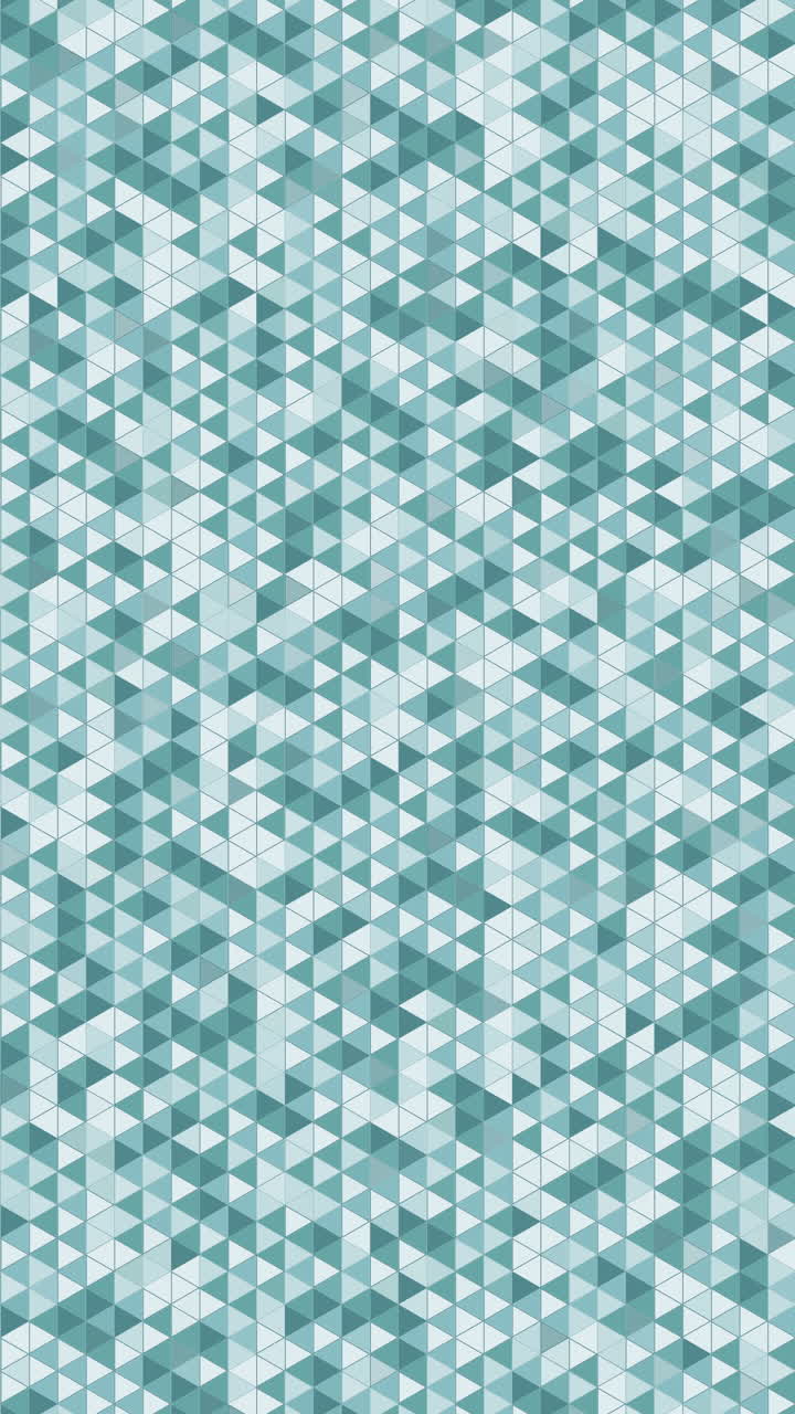 Retro mosaic pattern of geometric texture from triangle shapes, abstract loop animated background. Vertical video.