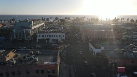 venice beach boardwalk aerial view