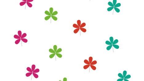 beautiful flowers garden pattern animated