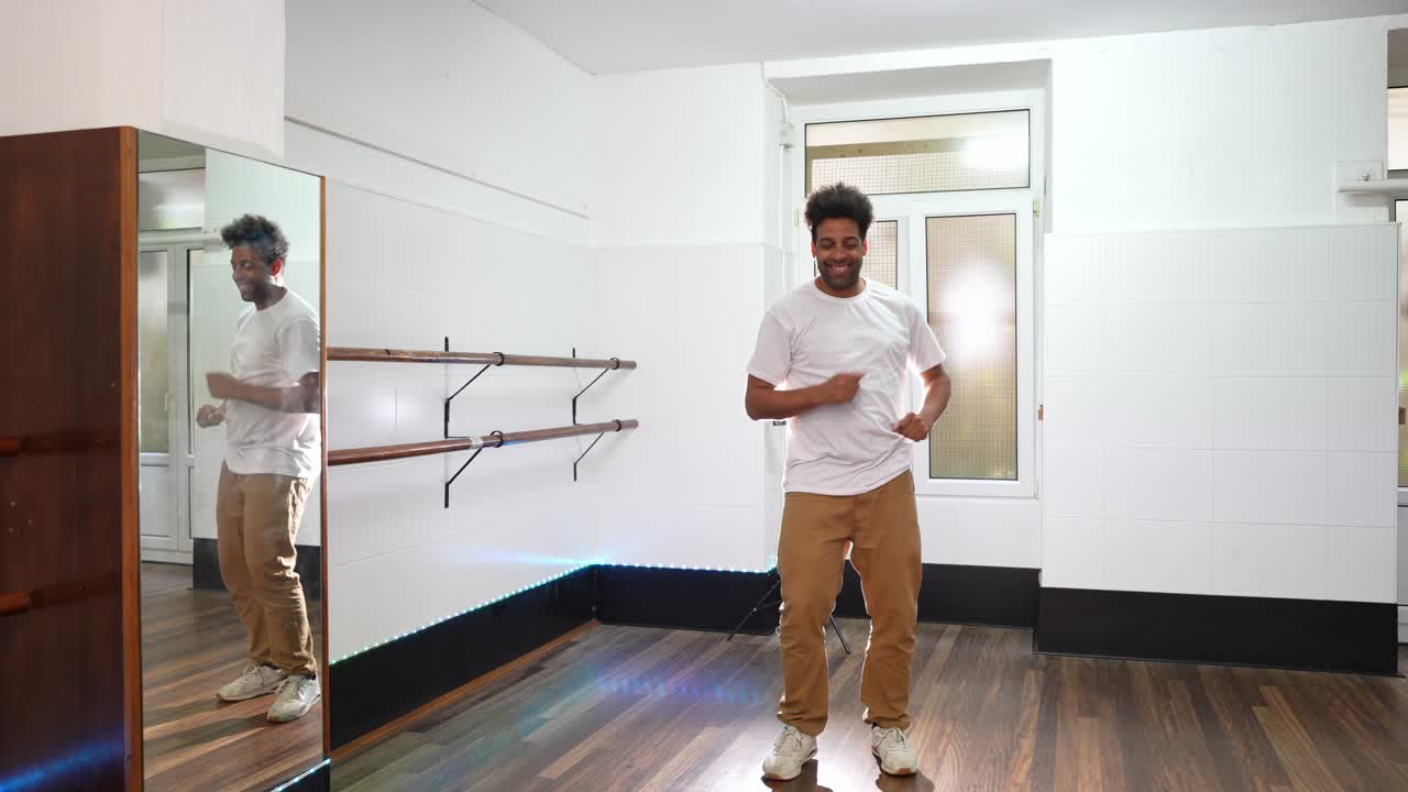 Man Dancing in Dance Studio