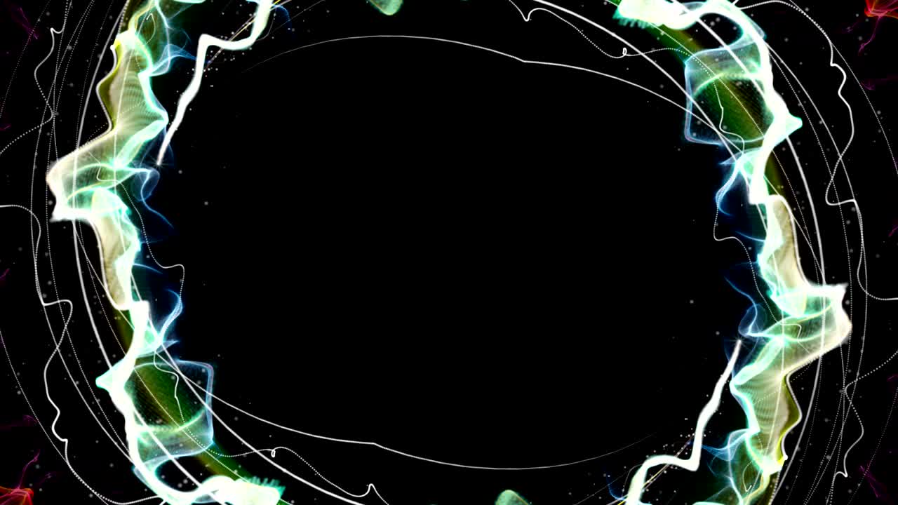 las partículas mágicas anillo fondo abstracto, animación, renderización, bucle