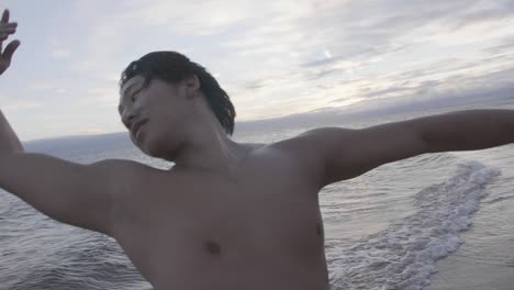 dancer on beach close up