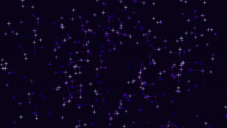 night sky with random flying rainbow confetti