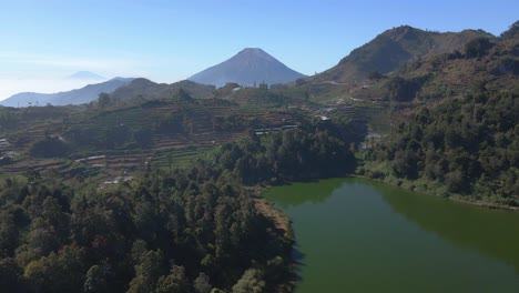 lush terraced slopes near telaga warna