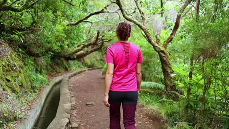 following-a-Caucasian-girl-walking-in-the-lush-and-relaxing-jungle