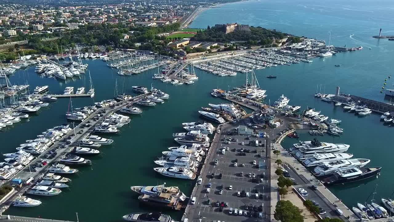 포트 보반 마리나 (port vauban marina) - 대형, 명성 있는 항구, 지중해 (mediterranean sea)