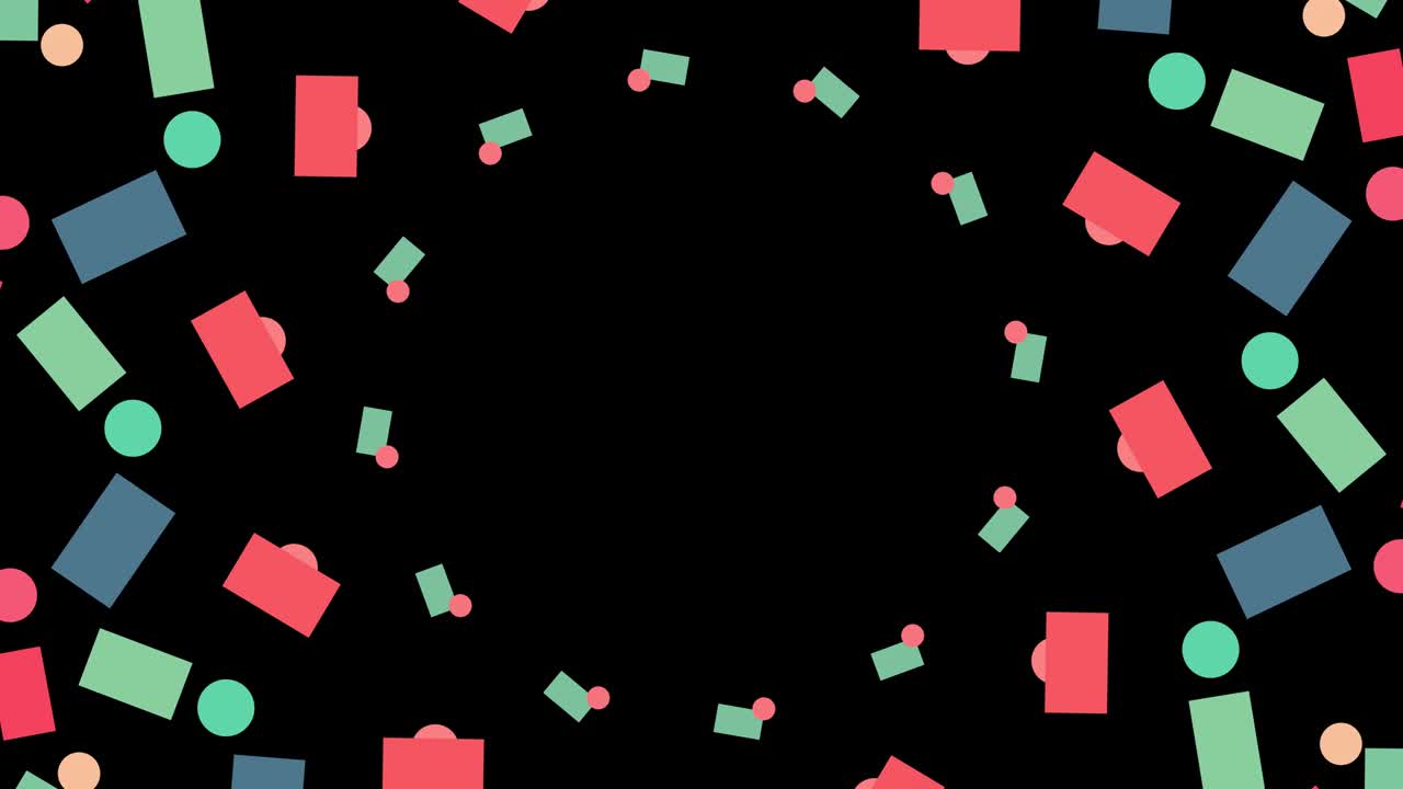 abstracto formas coloridas patrón movimiento fondo.2d elemento de movimiento explotar. animación diseño de patrón de forma en bucle