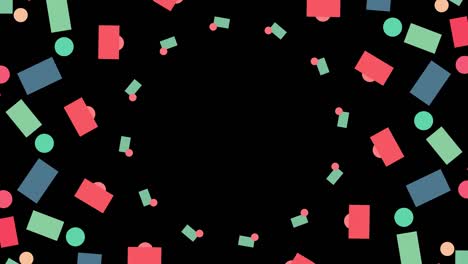 abstracto formas coloridas patrón movimiento fondo.2d elemento de movimiento explotar. animación diseño de patrón de forma en bucle