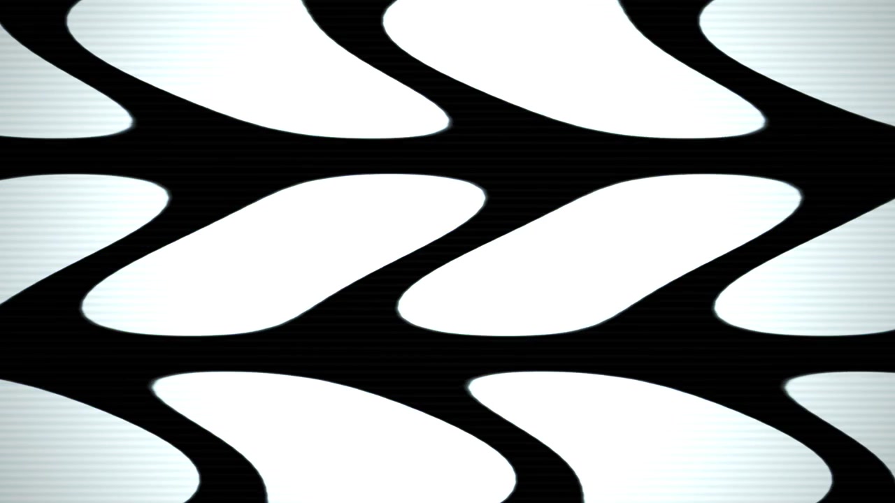 Abstract Motion Background with Pulsing Geometric Shapes and Glitch Effects