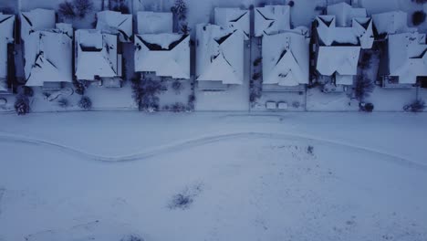 Snowy-Canadian-Communities:-Aerial-Views-from-Above-in-Winter