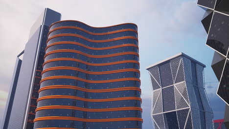 tall building towering beside another skyscraper