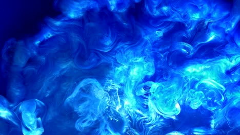 fluid explosion blue glowing fume cloud motion