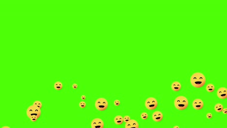 smile symbol icon animated come across the green screen. 4k video