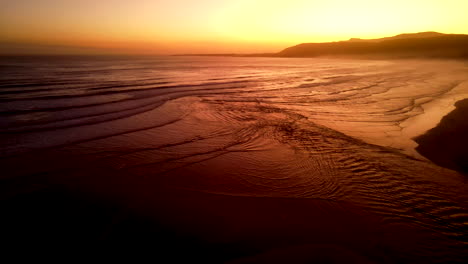 klein river mouth breaching into ocean over sandbar into ocean