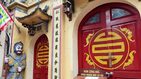 detailed view of ornate temple entrance