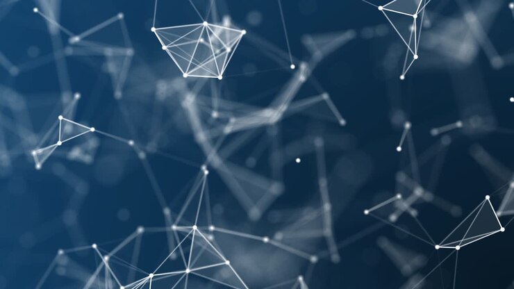 Sfondo tecnologico astratto 3D in loop continuo