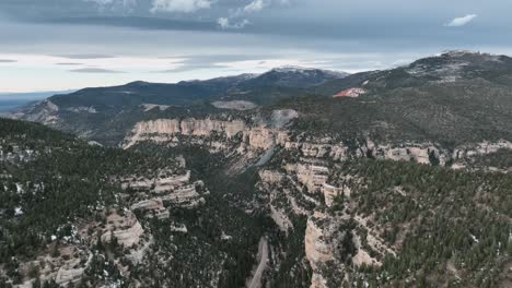 massive canyons at the state route near cedar city, utah, usa