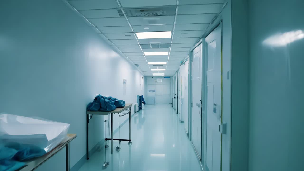 corridoio ospedaliero o di laboratorio vuoto