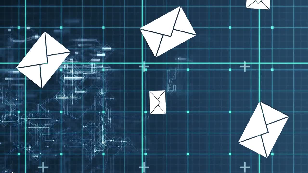 iconos de mensajes en una cuadrícula