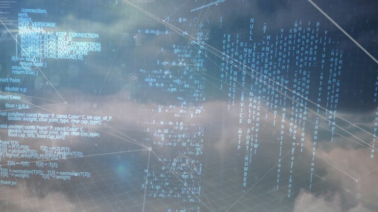 Digital composite of sky