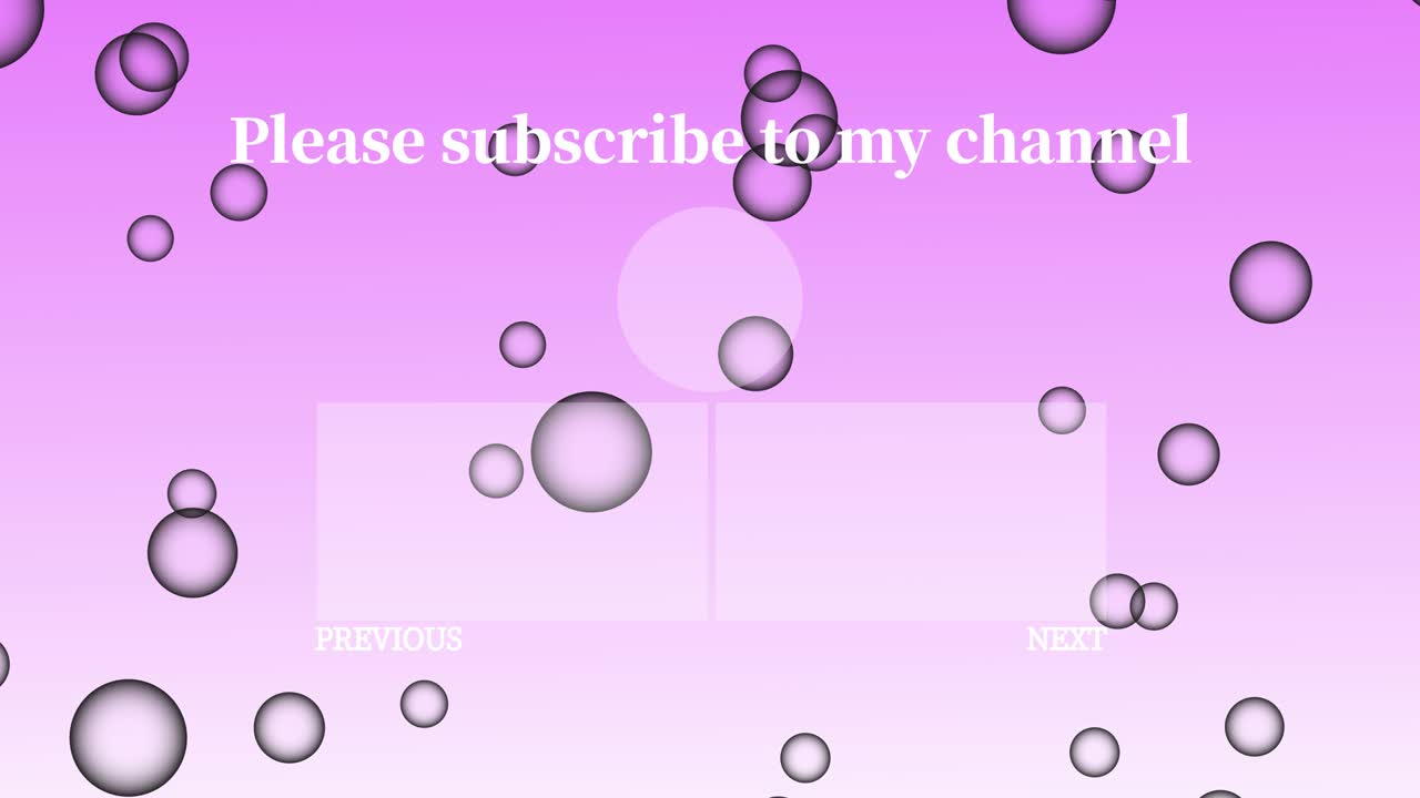 버블 시 엔드 카드 엔딩 스크린 모션 그래픽