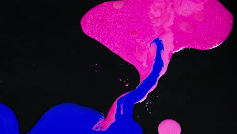 abstract fluid art with pink and blue colors