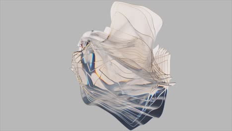 Abstract Transparent Fluid Form