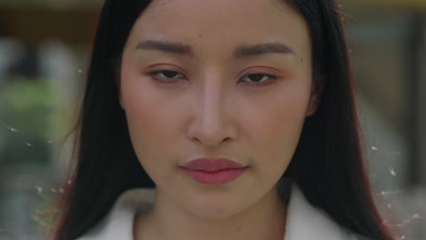 close-up portrait of a young asian woman