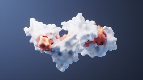 loop animation of protein structure with biological concept, 3d rendering.