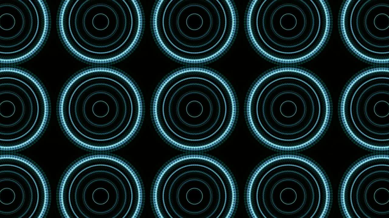 Abstract colorful glowing neon circle light, laser show, blank space, disco flash lights, esoteric energy, abstract background, seamless loop 4k animation