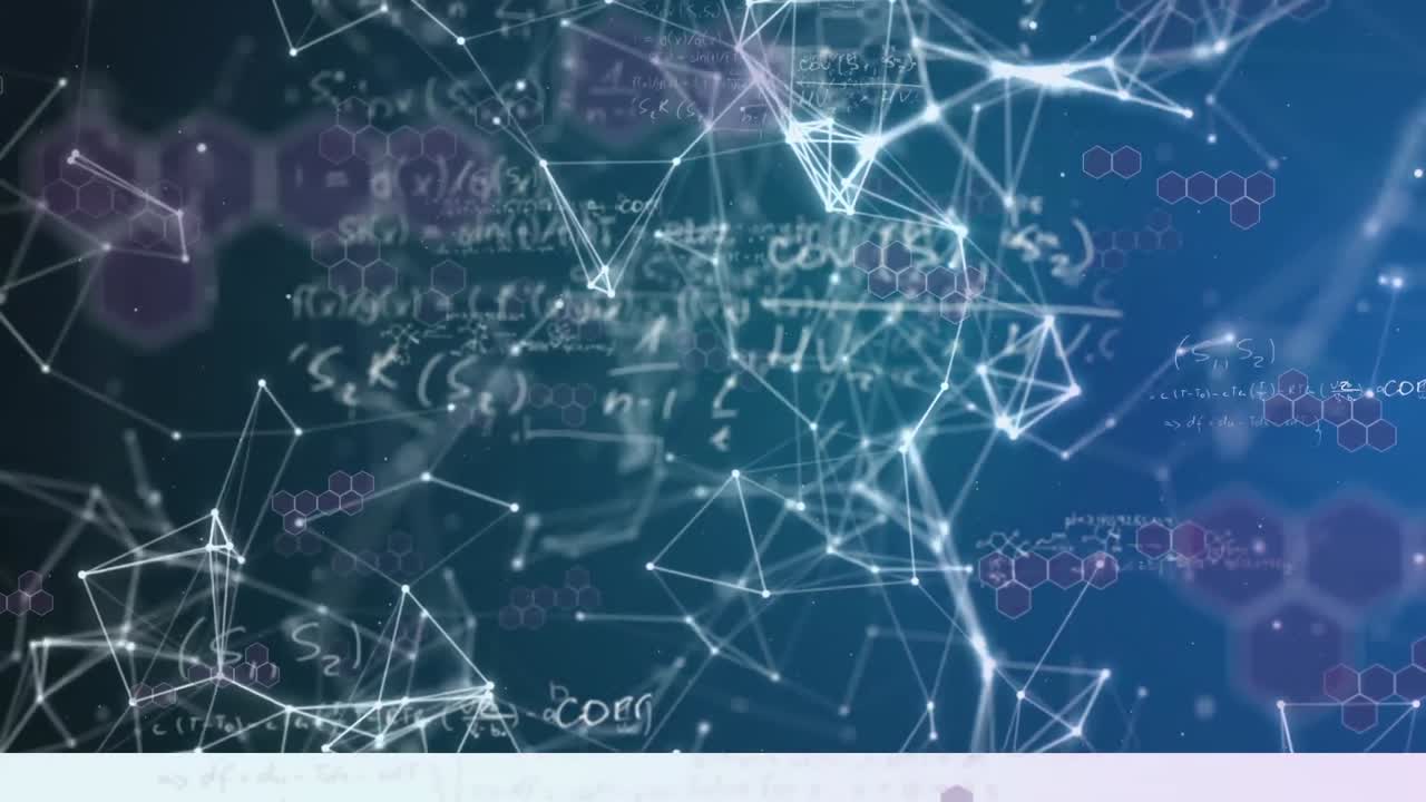 fórmulas matemáticas con conexiones de red.