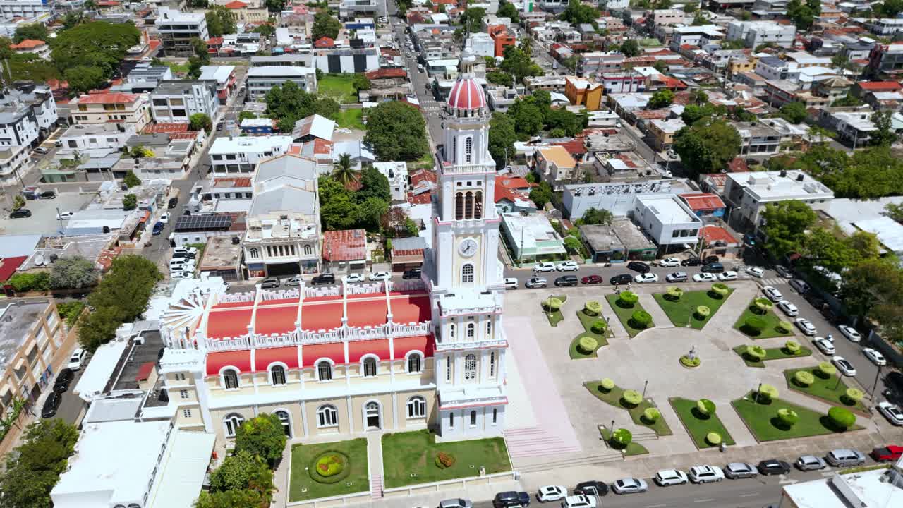 Premium stock video - Sacred heart of jesus church with landscaped ...