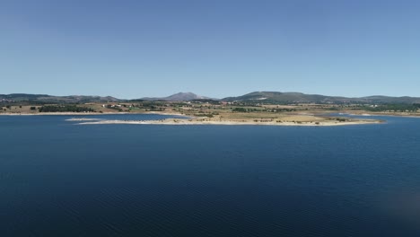 Aerial-Shot-of-beautiful-lake