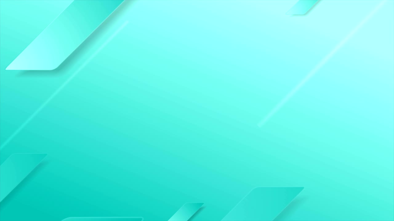 Animazione video di minimalismo geometrico astratto ciano brillante