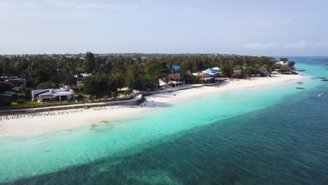 aerial view of tropical beach in zanzibar, tanzania