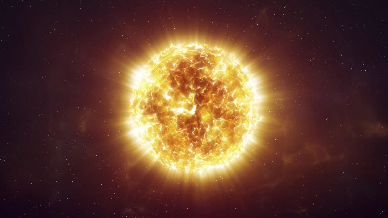 Approaching a Bright Orange Star in the Depths of Space