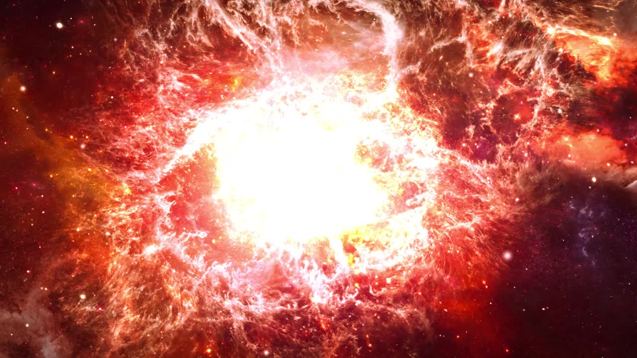 Nebula Galaxy Camera Flying to Deep Space Loop Animation Background.
