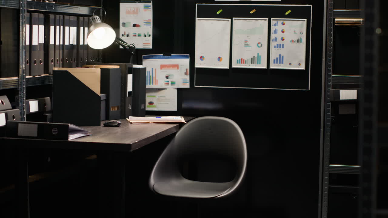 Kvinde arbejder ved skrivebord på kontor