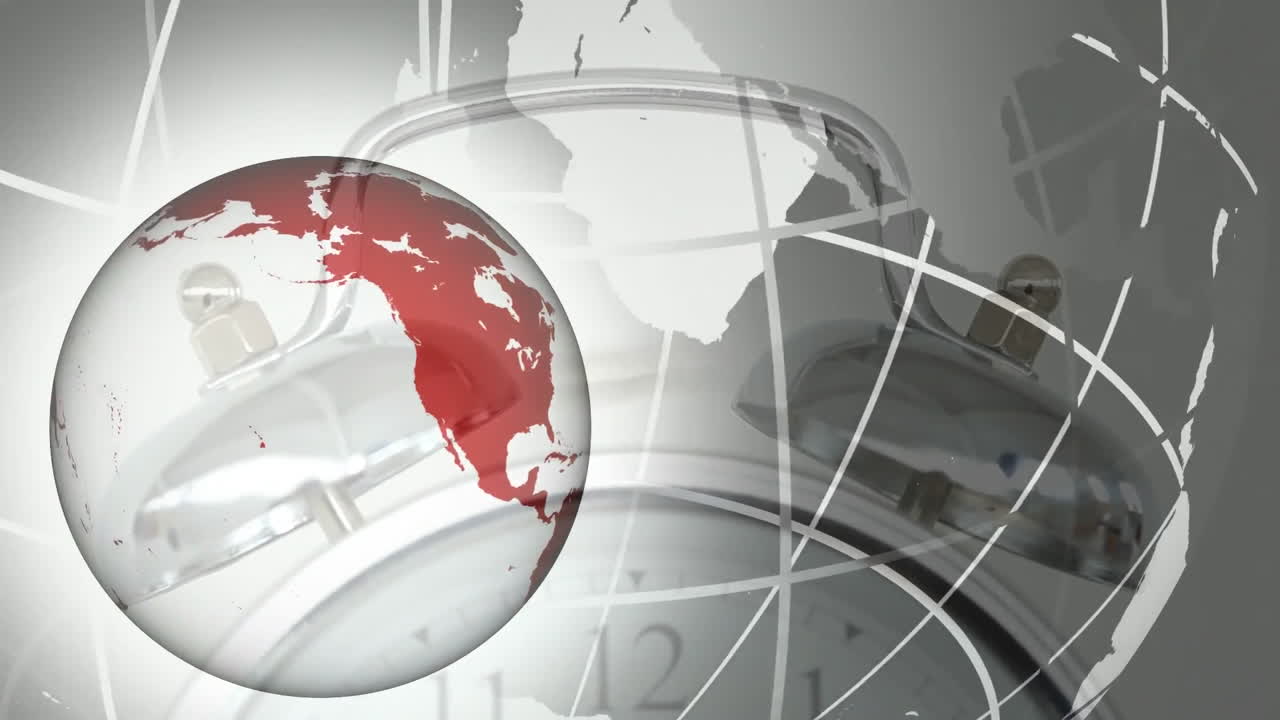 globos girando con el despertador