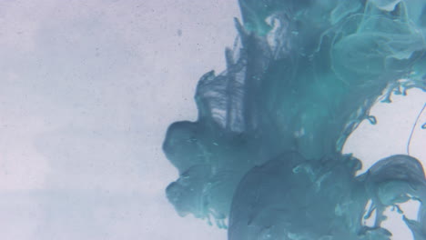 Abstract Liquid Art with Turquoise Ink
